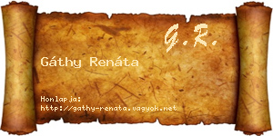 Gáthy Renáta névjegykártya